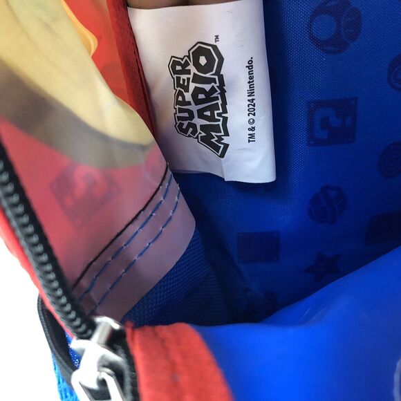 NEW Super Mario Bros Backpack 17” It's-a me Kids Nintendo Blue Red And Blue … - Picture 8 of 9